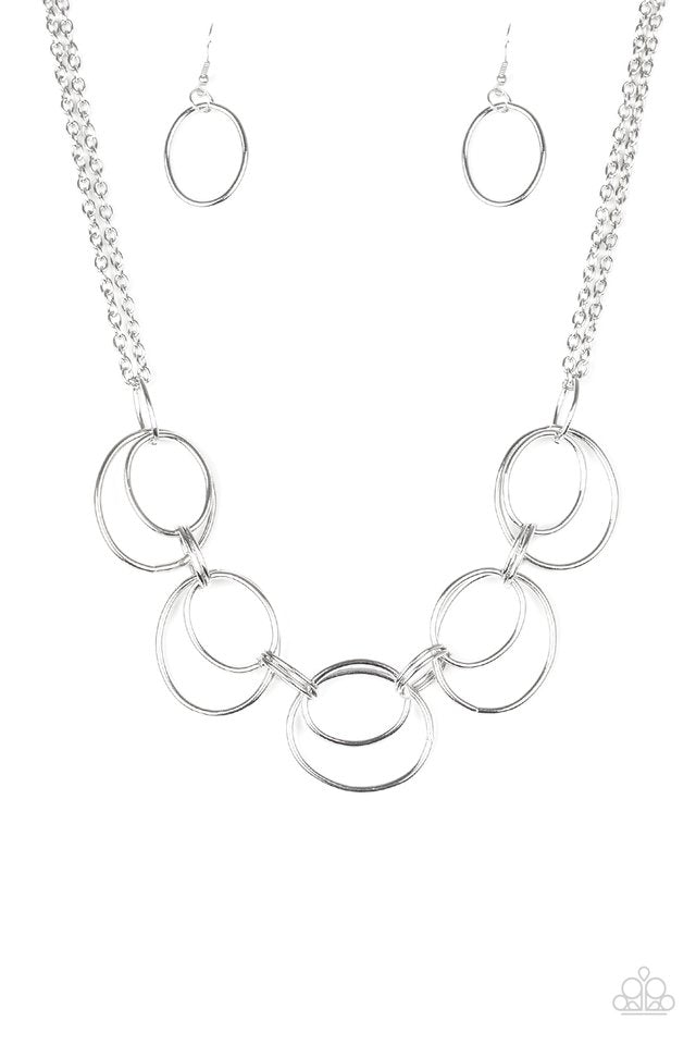 Urban Orbit - Silver - Paparazzi Necklace Image