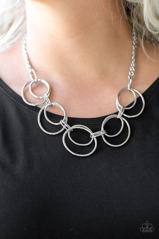 Urban Orbit - Silver - Paparazzi Necklace Image