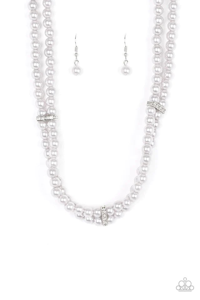 Paparazzi Necklace ~ Put On Your Party Dress - Silver