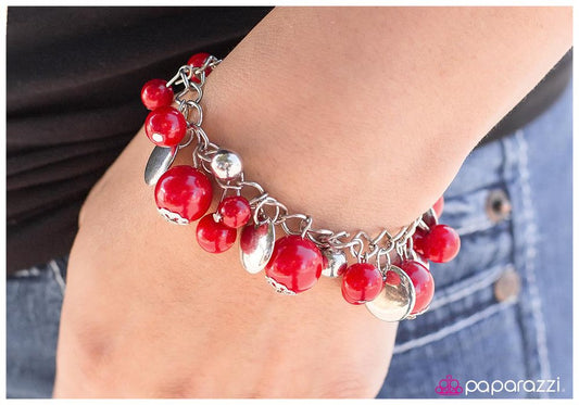 Paparazzi Bracelet ~ A Nighttime Stroll - Red