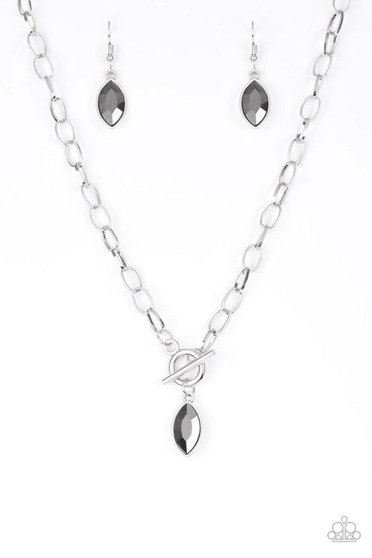 Paparazzi Necklace ~ Club Sparkle - Silver