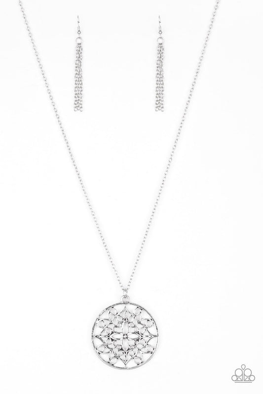 Paparazzi Necklace ~ Mandala Melody - Silver