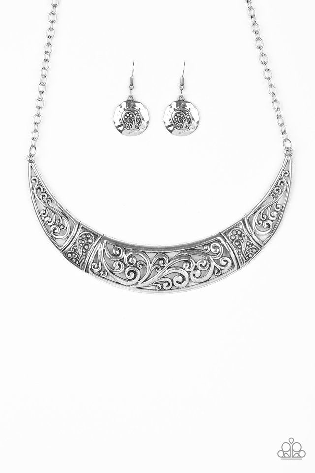 Bull In A China Shop - Silver - Paparazzi Necklace Image