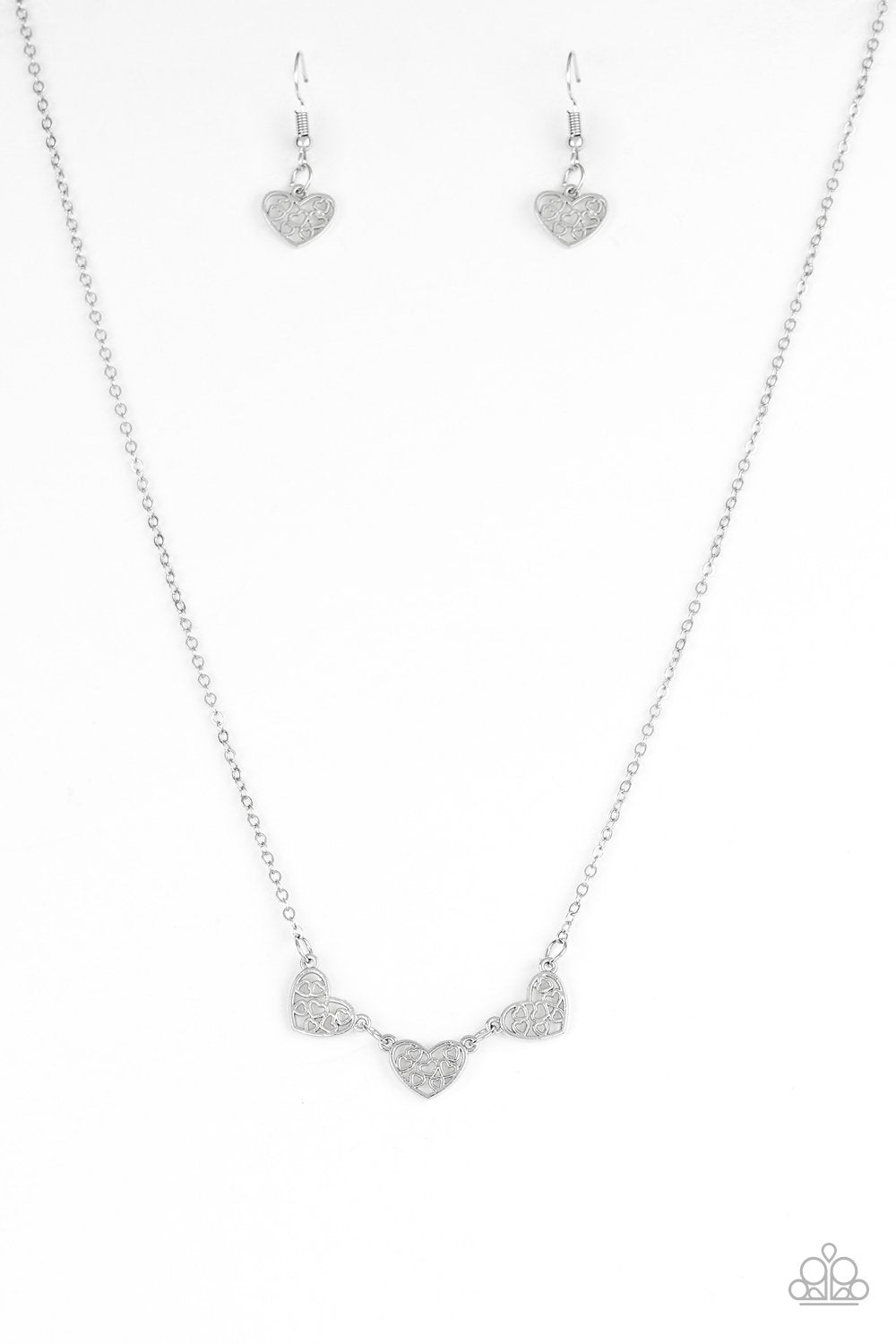 Paparazzi Necklace ~ Another Love Story - Silver
