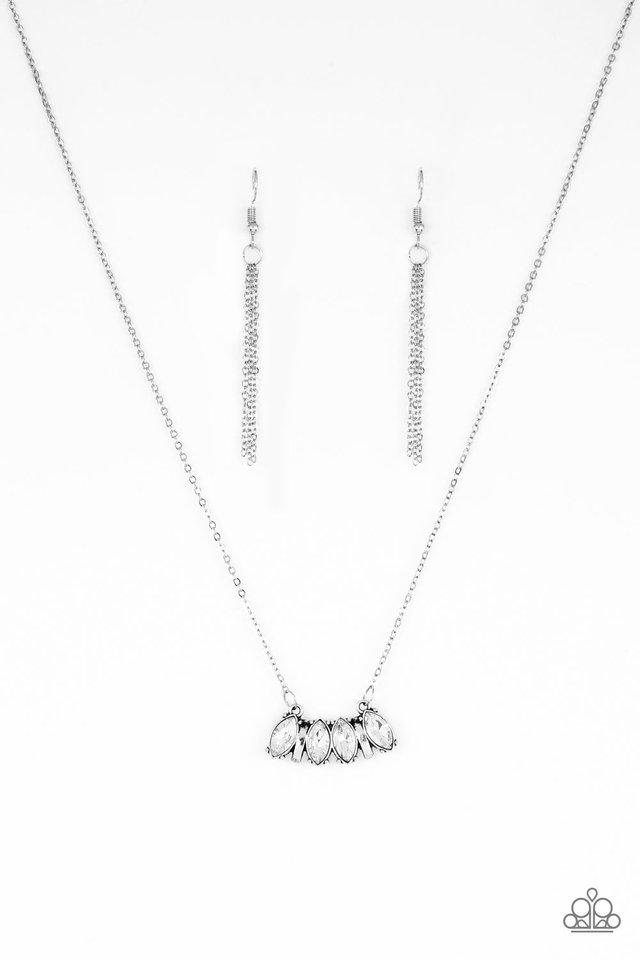 Paparazzi Necklace ~ Deco Decadence - White