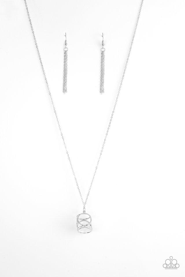 Paparazzi Necklace ~ Pandoras Box - White