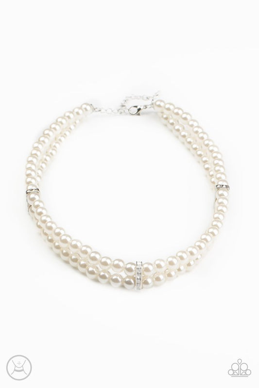 Put On Your Party Dress - White - Paparazzi Necklace Image