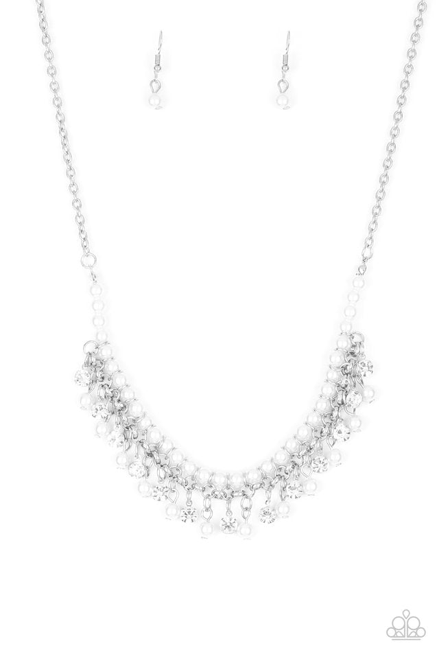 A Touch of CLASSY - White - Paparazzi Necklace Image