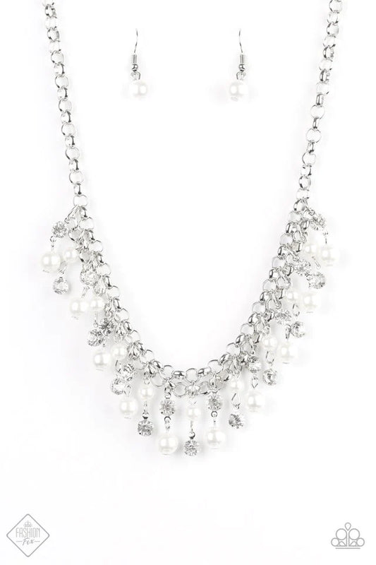 Paparazzi Necklace ~ You May Kiss The Bride - White