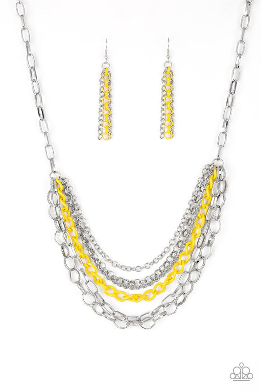 Paparazzi Necklace ~ Color Bomb - Yellow