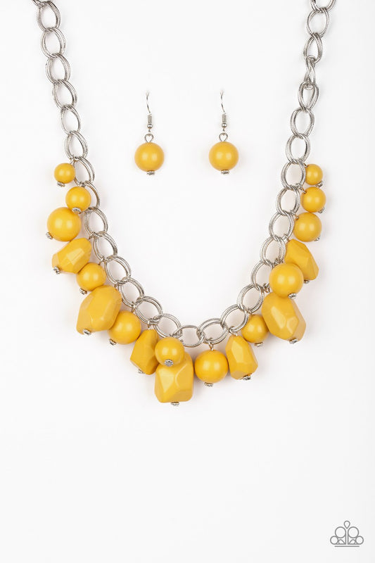 Paparazzi Necklace ~ Gorgeously Globetrotter - Yellow