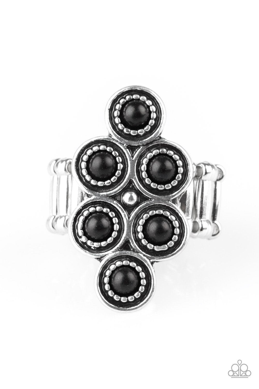 Anillo Paparazzi ~ Ritmo River Rock - Negro