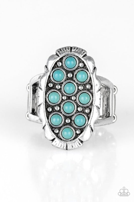 Cactus Garden - Blue - Paparazzi Ring Image