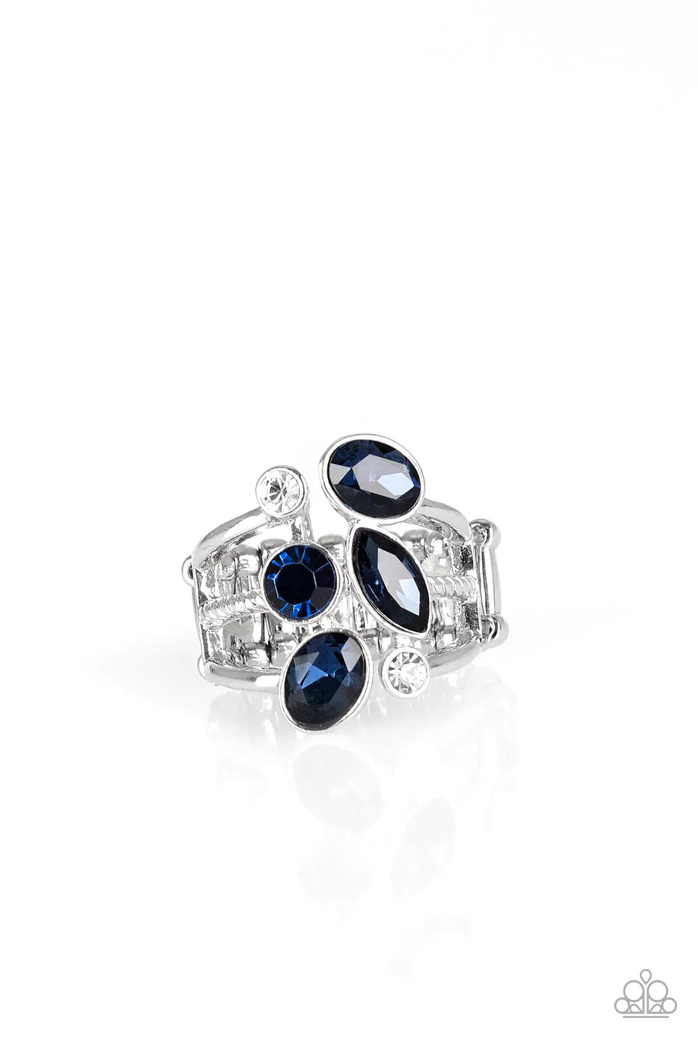 Anillo Paparazzi ~ Metro Mingle - Azul