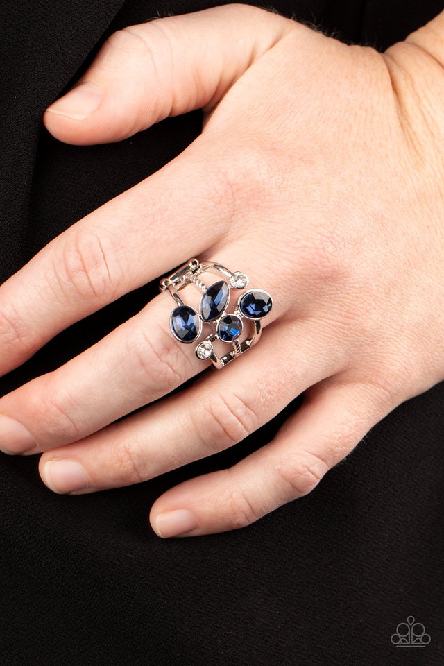 Metro Mingle - Blue - Paparazzi Ring Image