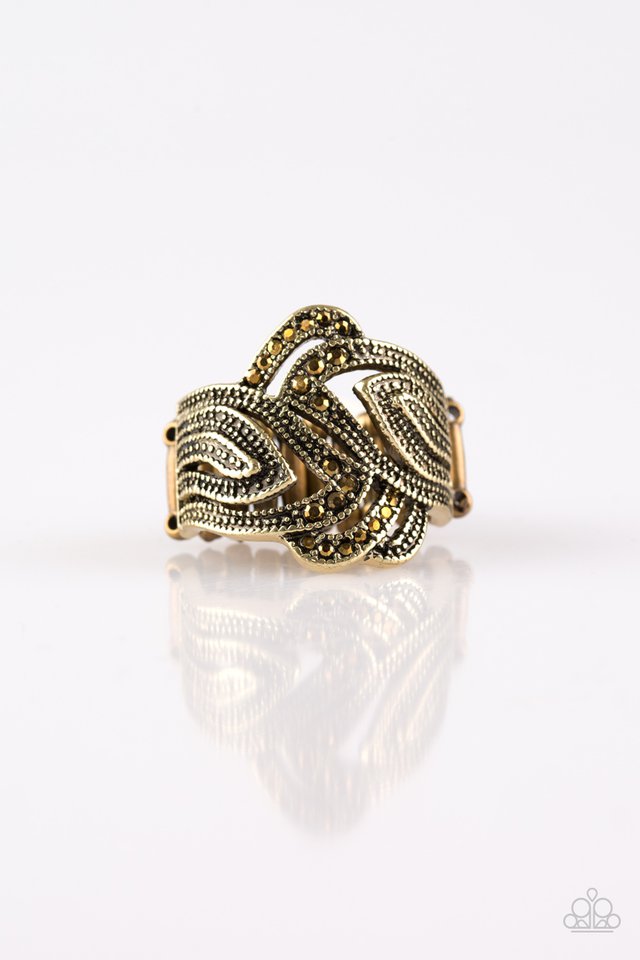 Fire and Ice - Brass - Paparazzi Ring Image
