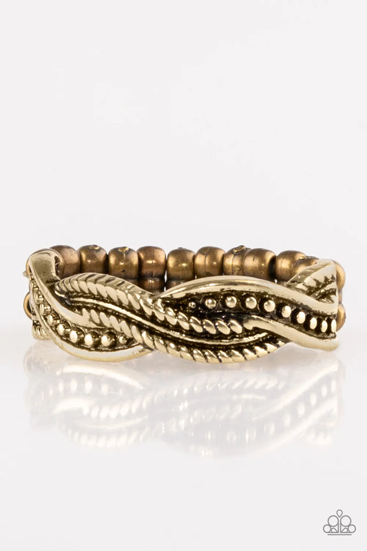 Paparazzi Ring ~ Texture Tango - Brass