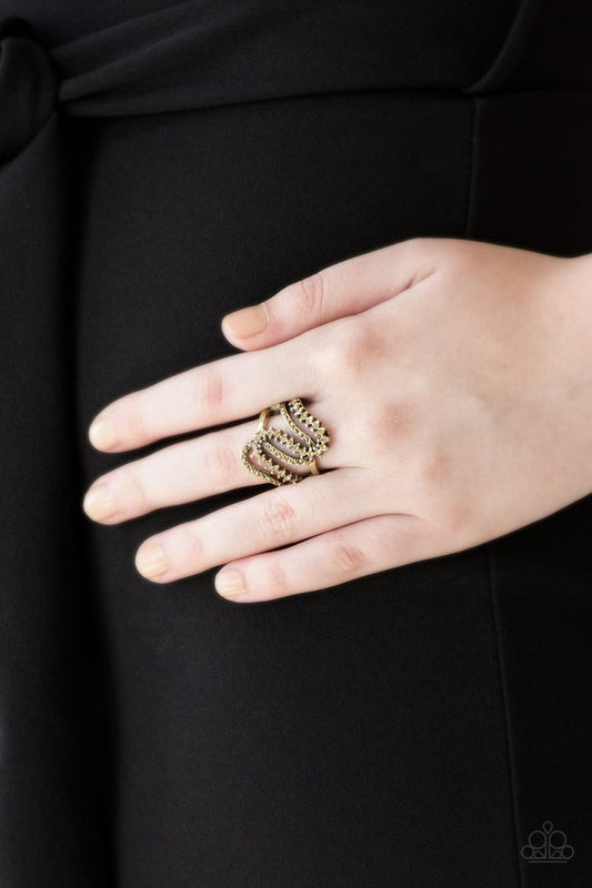 Make Waves - Brass - Paparazzi Ring Image