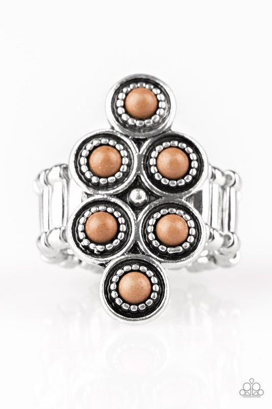 River Rock Rhythm - Brown - Paparazzi Ring Image