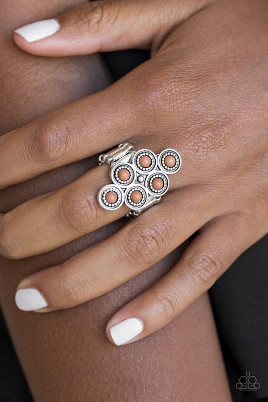 River Rock Rhythm - Brown - Paparazzi Ring Image