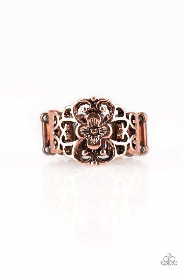 Paparazzi Ring ~ Fanciful Flower Gardens - Copper