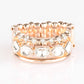 Backstage Sparkle - Rose Gold - Paparazzi Ring Image