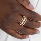 Backstage Sparkle - Rose Gold - Paparazzi Ring Image