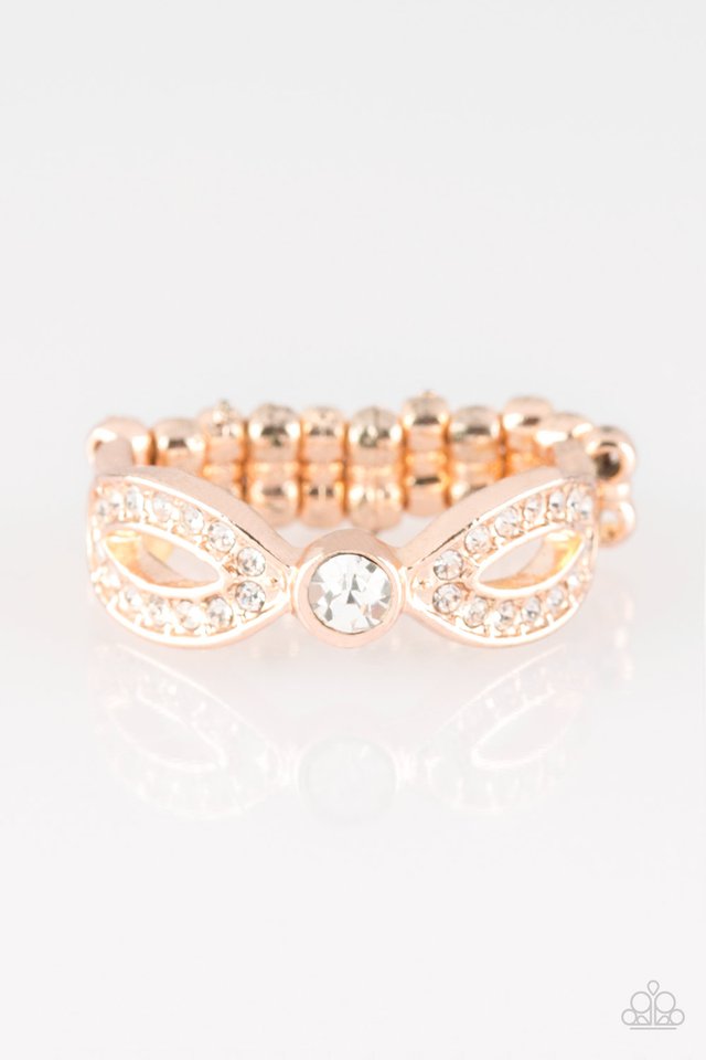Extra Side Of Elegance - Rose Gold - Paparazzi Ring Image