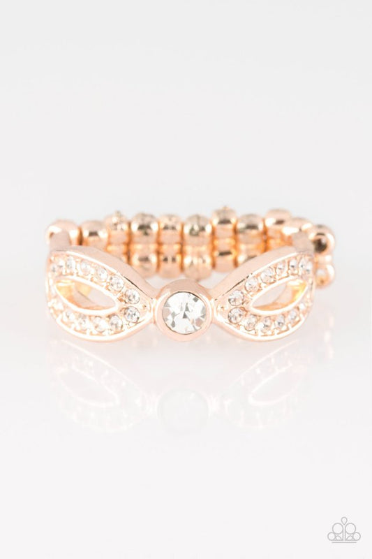 Extra Side Of Elegance - Rose Gold - Paparazzi Ring Image