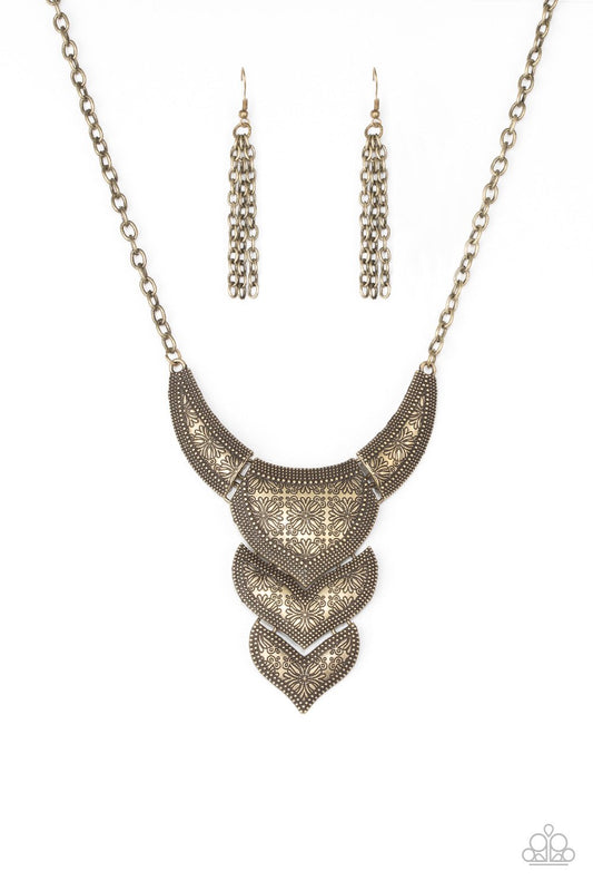 Paparazzi Necklace ~ Texas Temptress - Brass