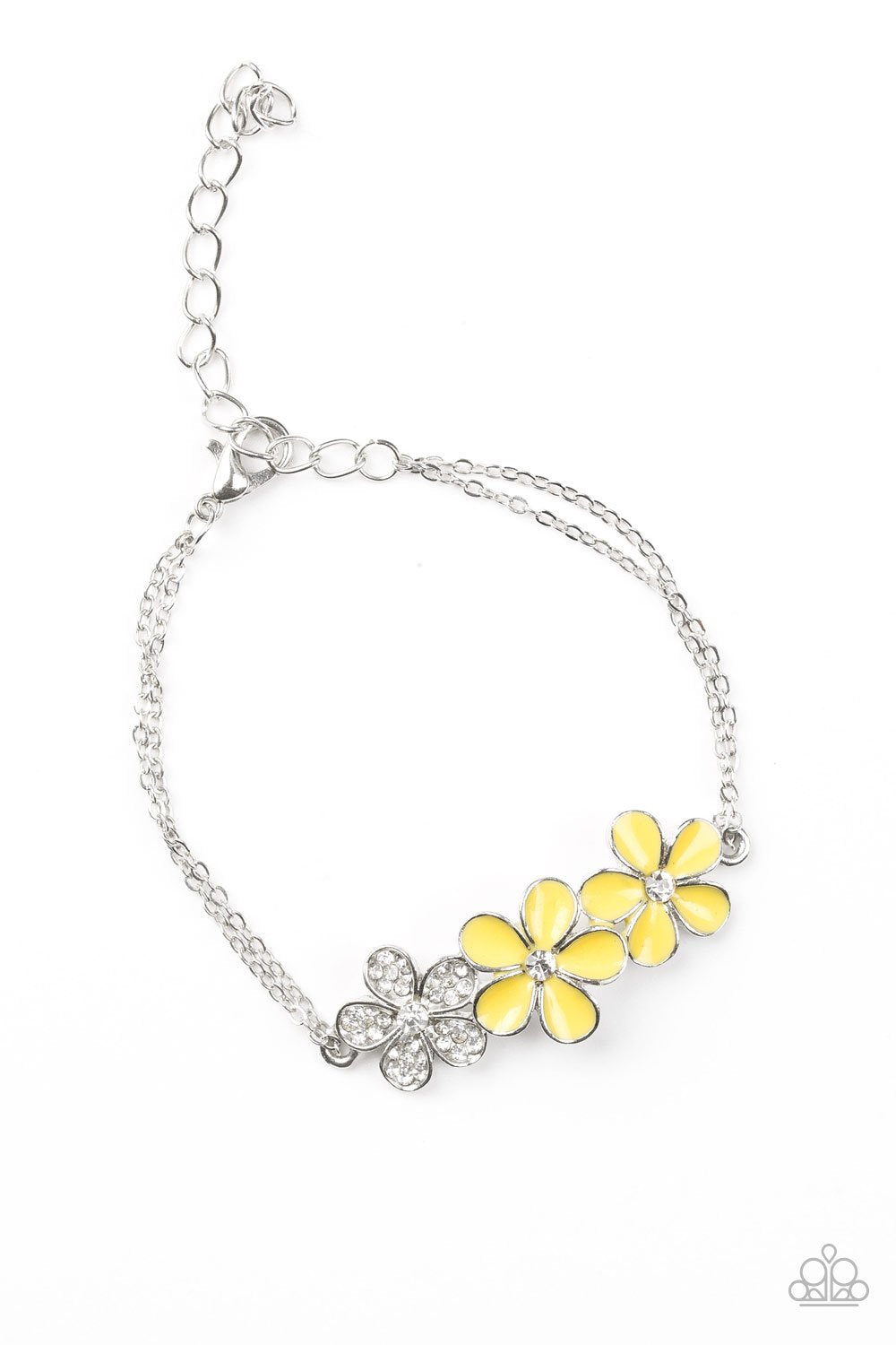 Paparazzi Bracelet ~ Flowering Fiji - Yellow
