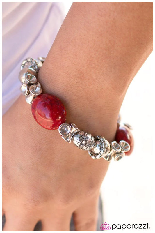 Pulsera Paparazzi ~ Going My Way - Rojo