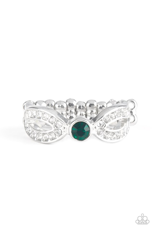 Extra Side Of Elegance - Green - Paparazzi Ring Image