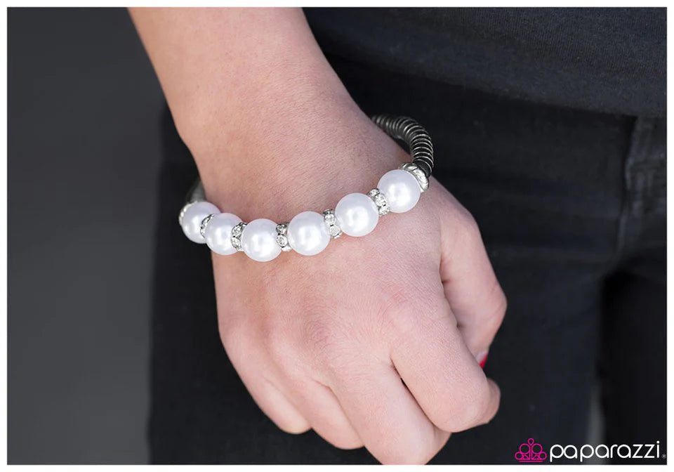 Paparazzi Bracelet ~ If I Were A Rich Girl - White