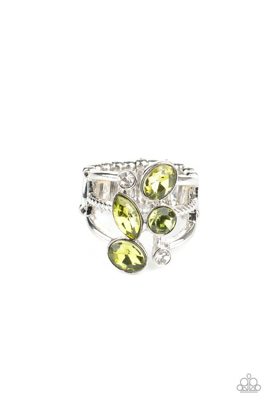 Metro Mingle - Green - Paparazzi Ring Image