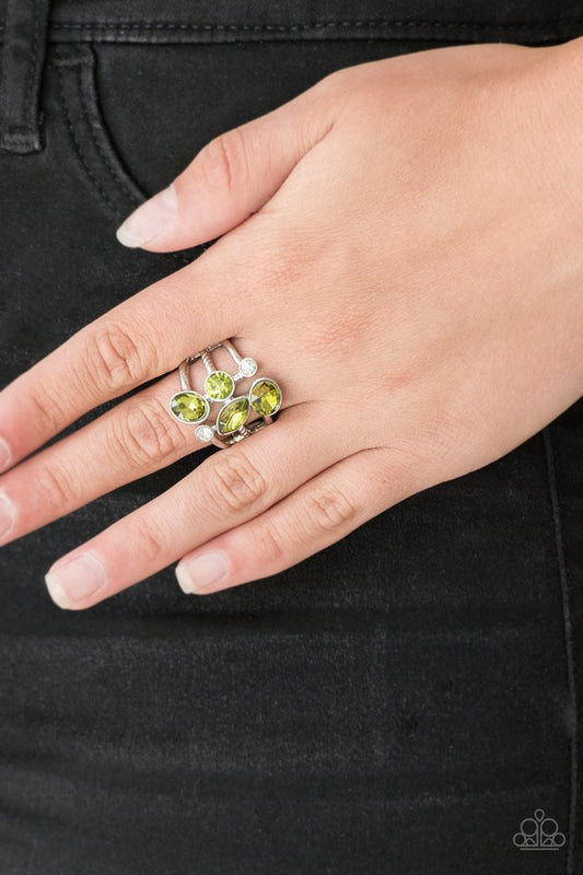 Metro Mingle - Green - Paparazzi Ring Image