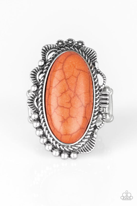 Open Range - Orange - Paparazzi Ring Image