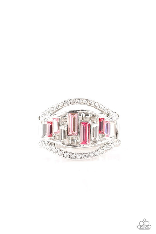 Treasure Chest Charm - Pink - Paparazzi Ring Image