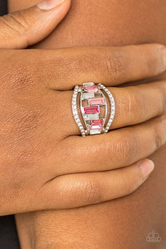 Treasure Chest Charm - Pink - Paparazzi Ring Image