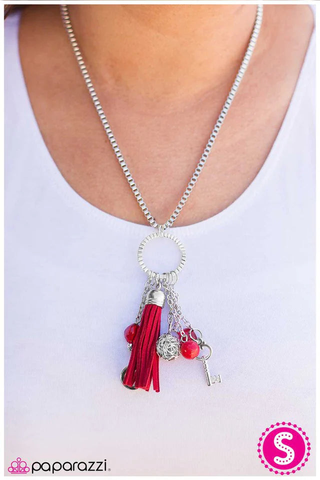 Paparazzi Necklace ~ On The Outskirts - Red