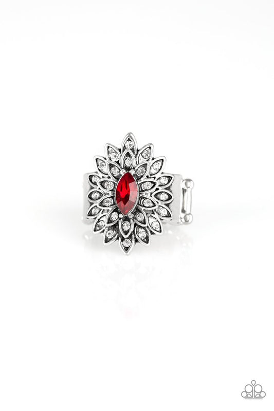 Blooming Fireworks - Red - Paparazzi Ring Image