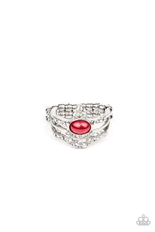 Timeless Tiaras - Red - Paparazzi Ring Image