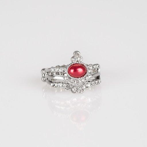 Anillo Paparazzi ~ Tiaras atemporales - Rojo