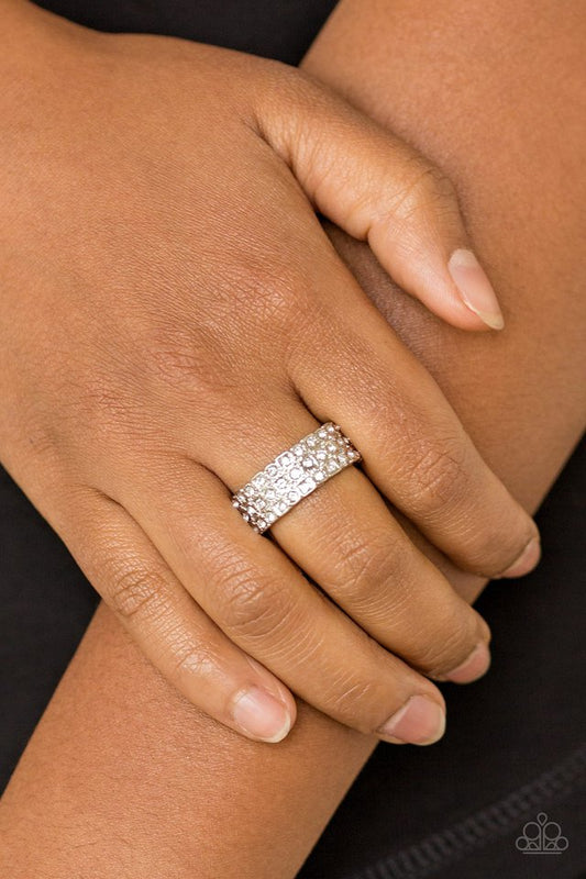 Feeling Fab-YOU-less - White - Paparazzi Ring Image