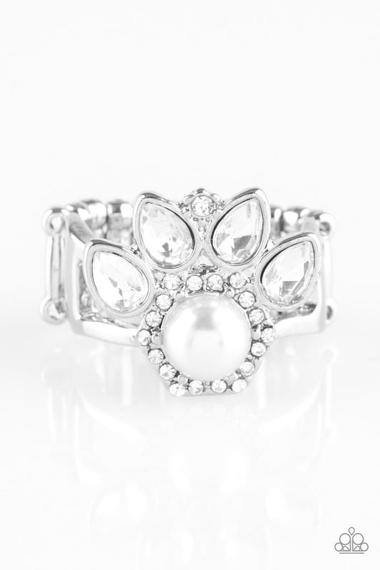 Paparazzi Ring - Crown Coronation - White