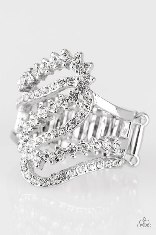 Make Waves - White - Paparazzi Ring Image