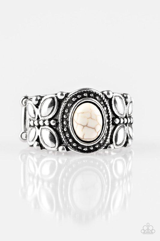 Paparazzi Ring ~ Butterfly Belle - White