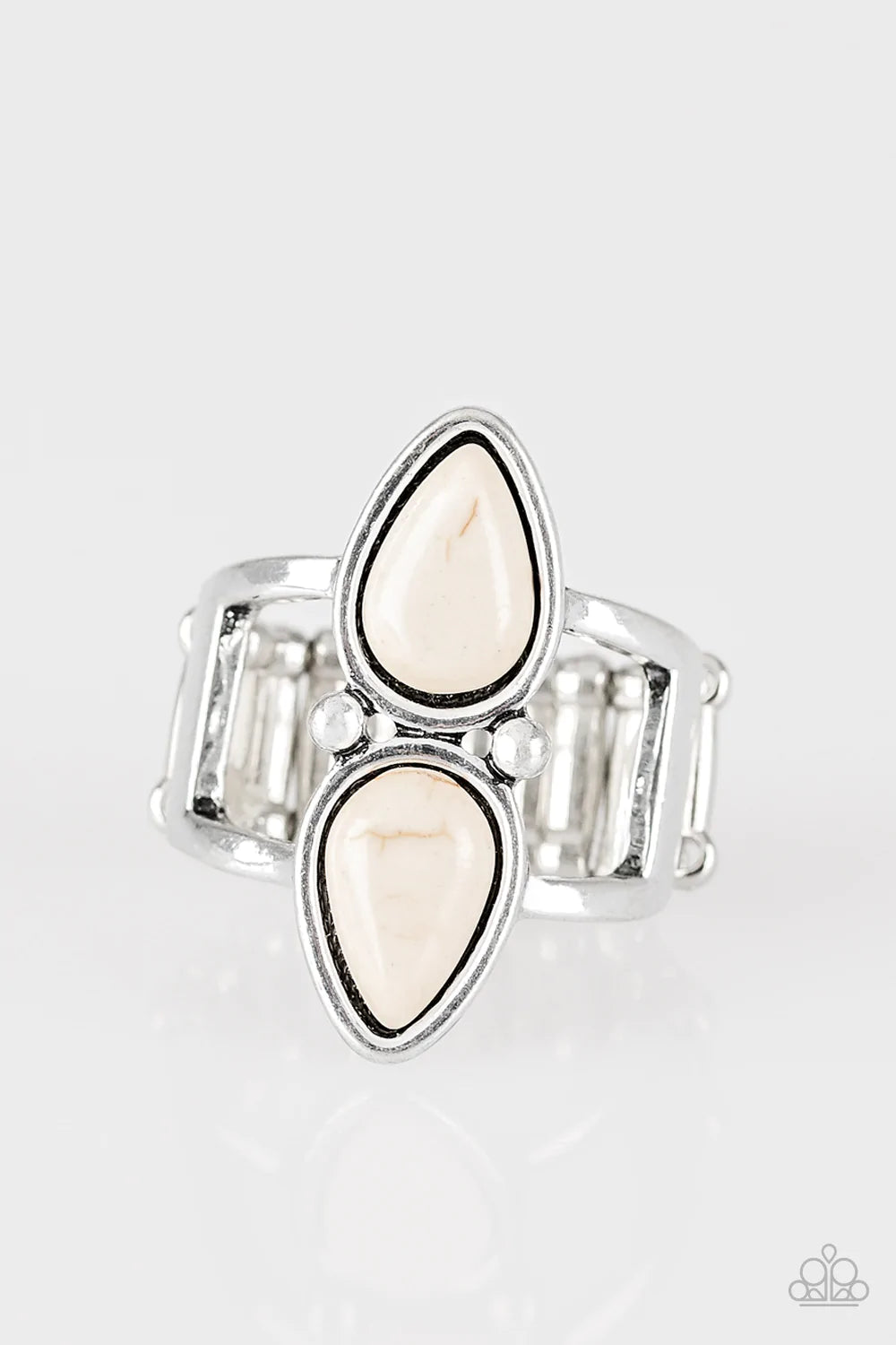 Paparazzi Ring ~ Simply Saharan - White