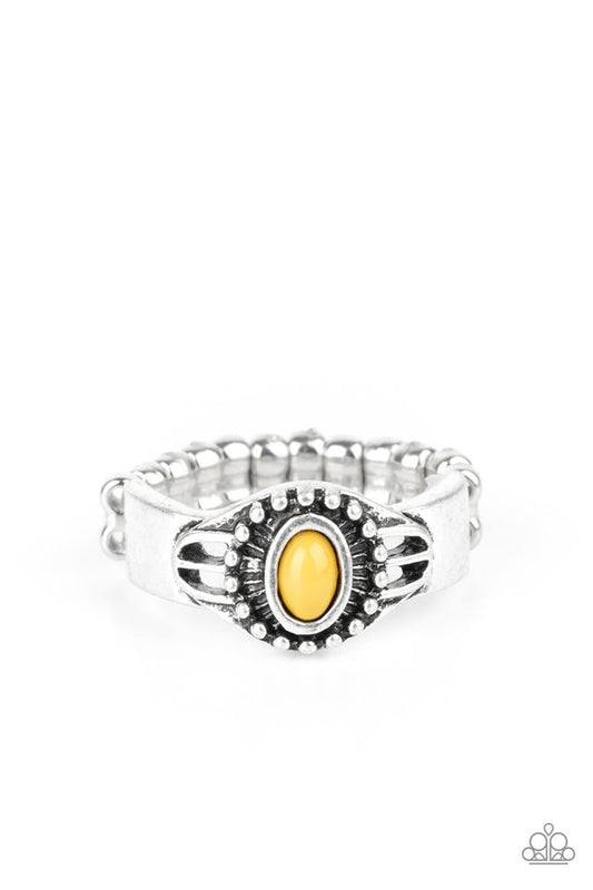 Right On TREK - Yellow - Paparazzi Ring Image