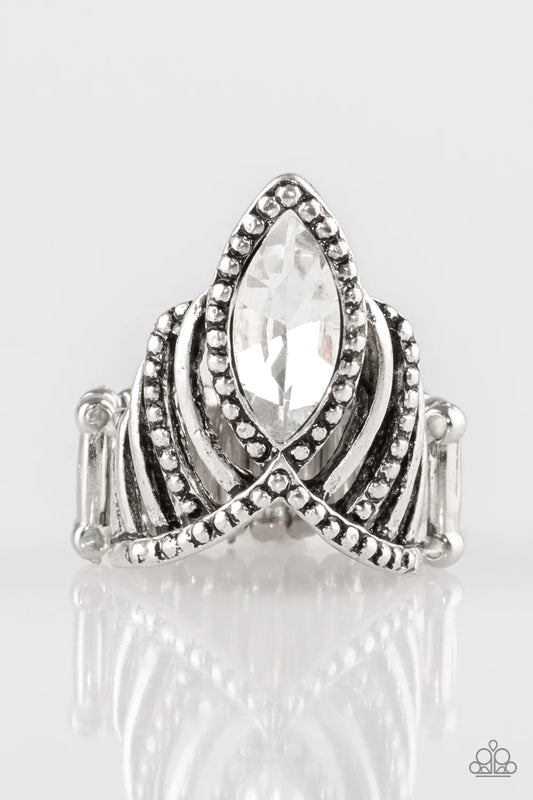 Paparazzi Ring ~ Heres Your Crown - White